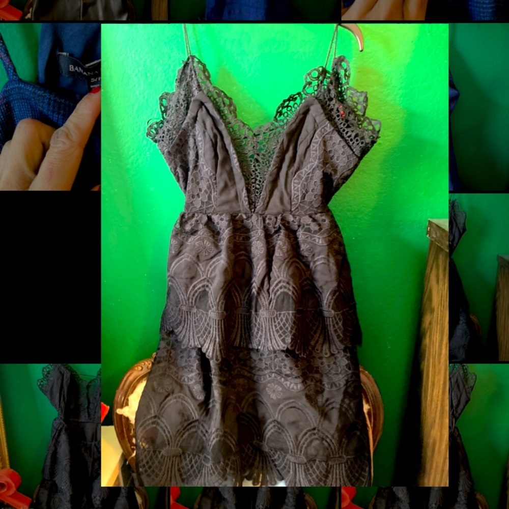 Black gothic lace dress